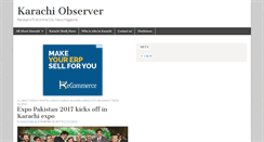 Desktop Screenshot of karachiobserver.com